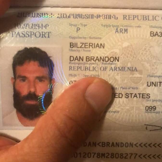 Дэн выложил в своих аккаунтах фотографию своего нового армянского паспорта